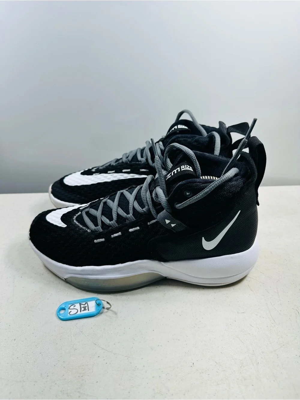 Nike Kids Black and White High-Top Basketball Sneakers